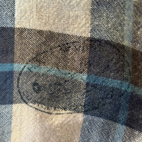 VANS Off The Wall Shirt Large  Flannel Plaid Button Up Black Short Sleeve 2013 - Picture 4 of 5